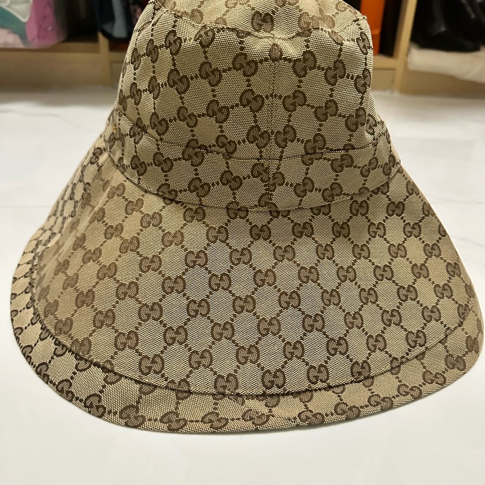 Gucci Beige GG Monogram Hat